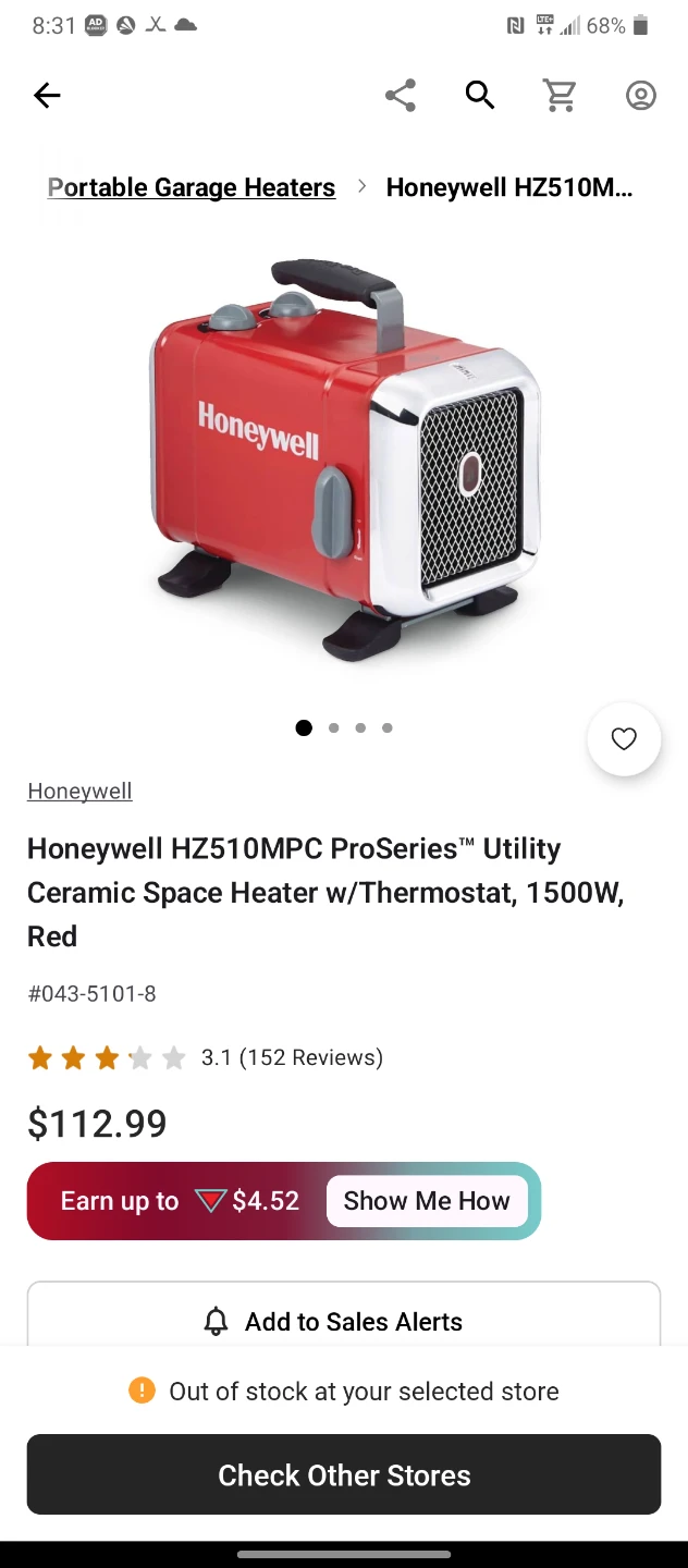 Honeywell HZ510MPC Ceramic Space Heater - photo 4