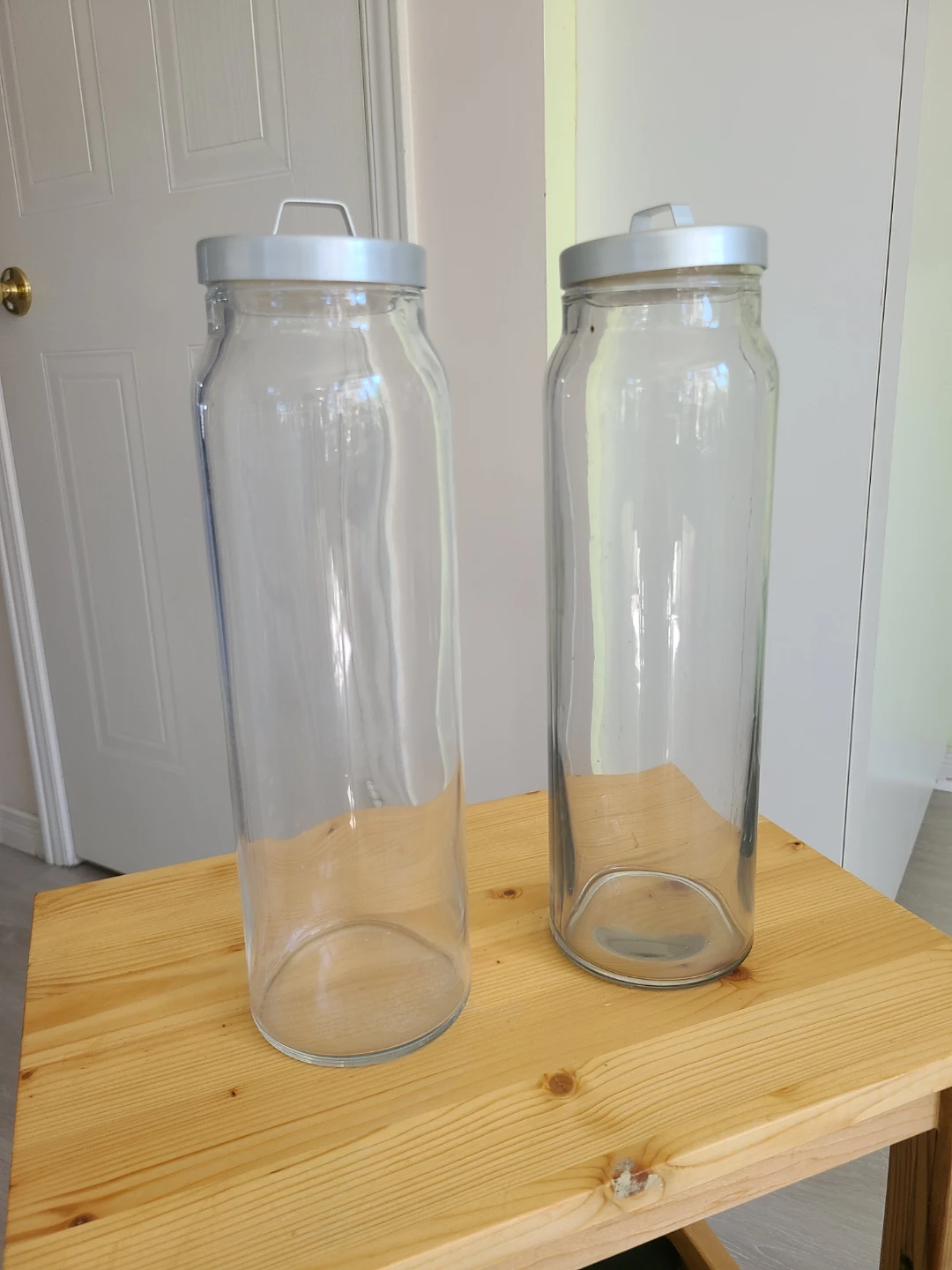 Glass Storage Jars with Lids (Set of 2)