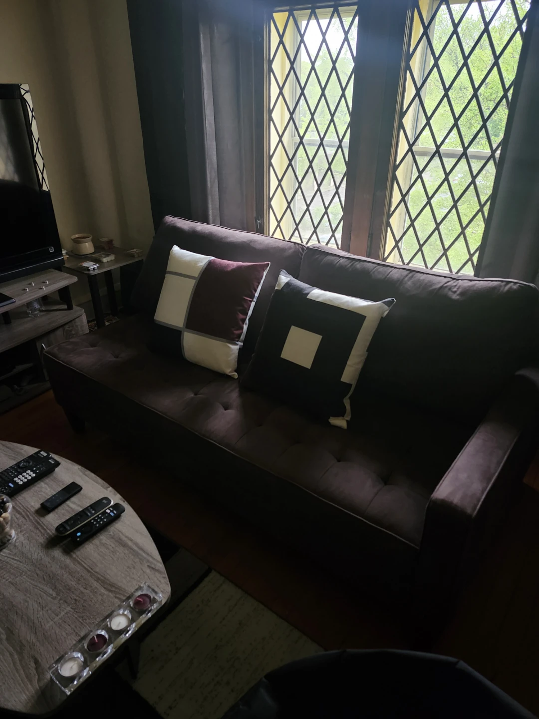 L-Shaped 2- Piece Portofino Charcoal Gray Furniture - photo 5