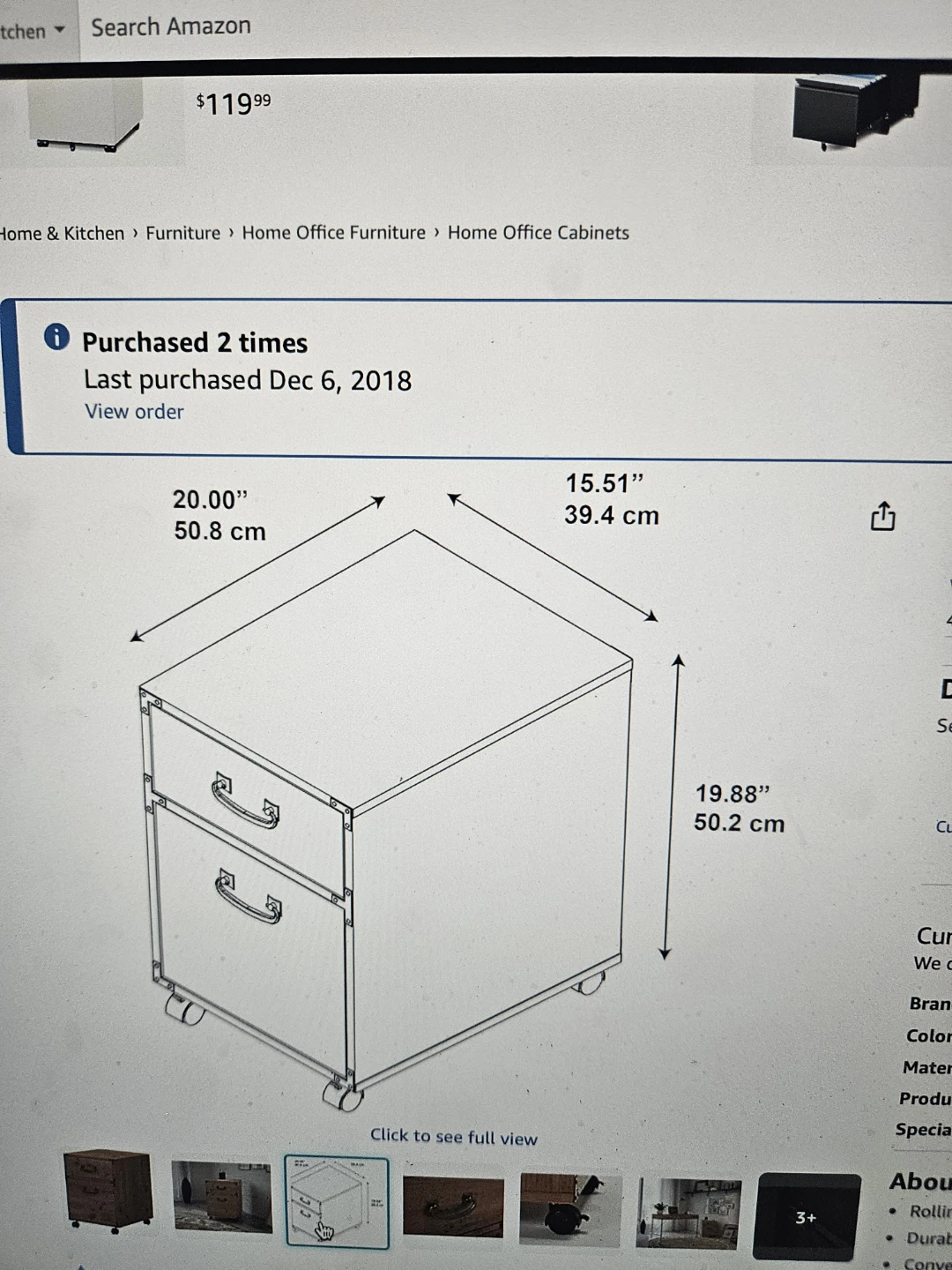 Golden pine 2 drawer file cabinet - photo 4