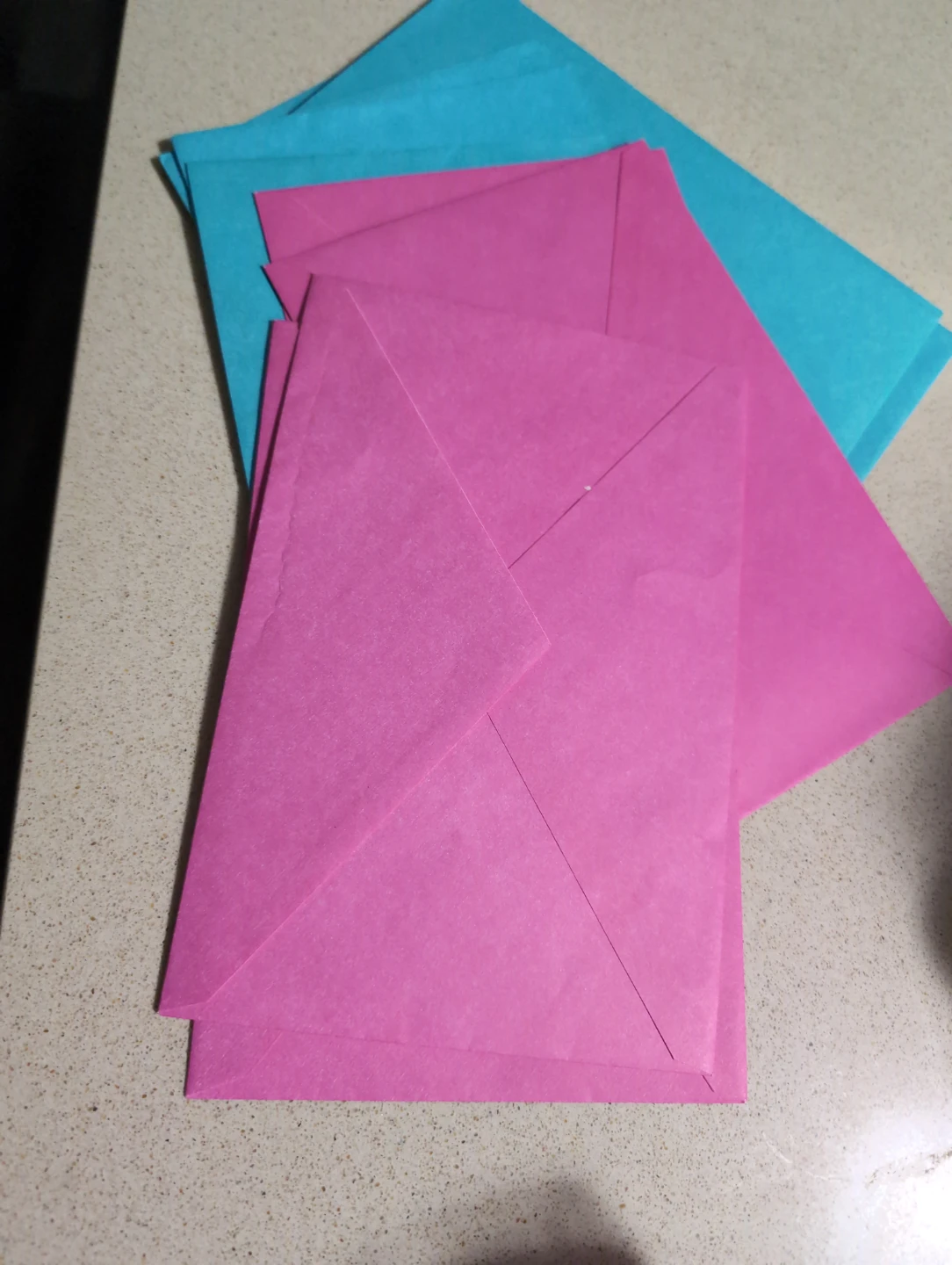 Pink and Teal Envelopes