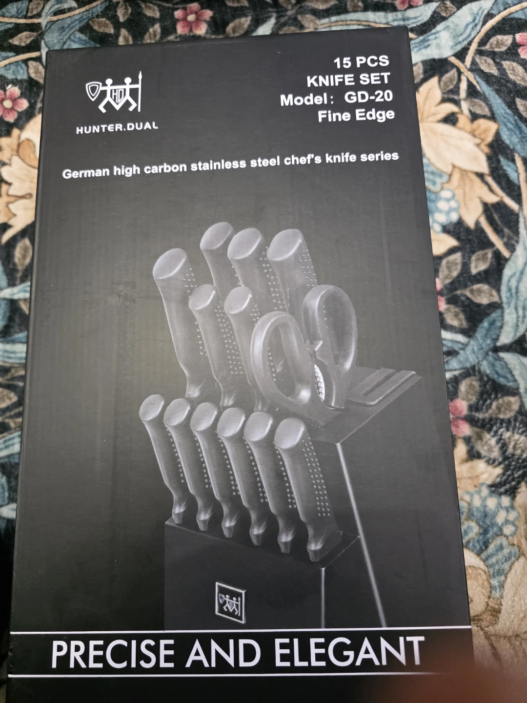 HUNTER.DUAL 15 Piece Knife Set with Block - GD-20
