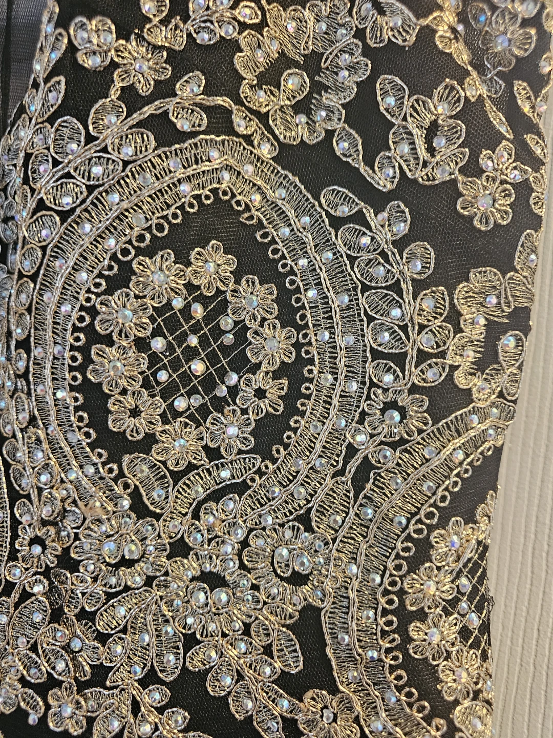 Black Beaded Formal Dress - photo 4