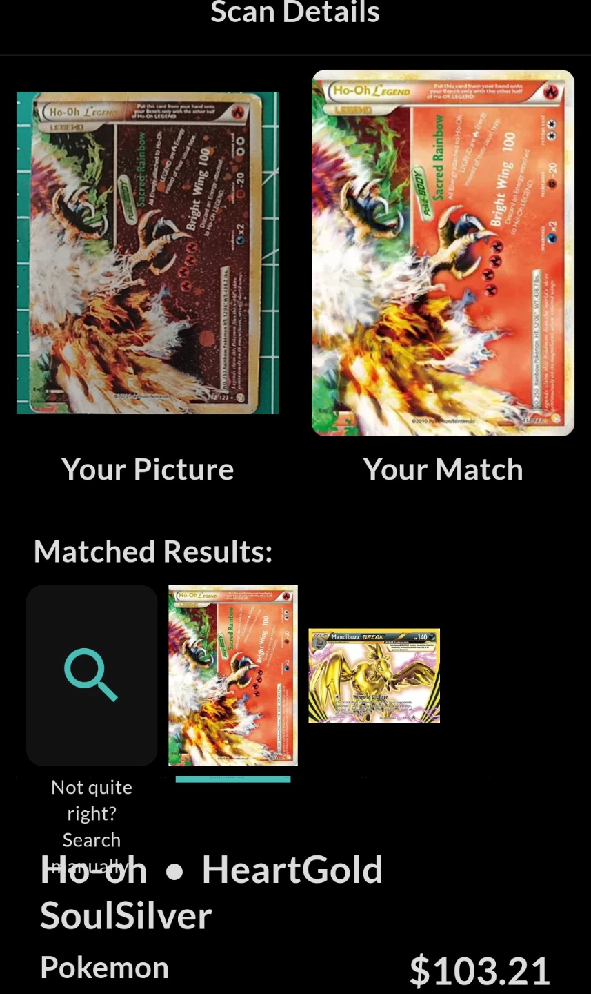 Pokemon Ho-Oh Legend Trading Card - photo 3