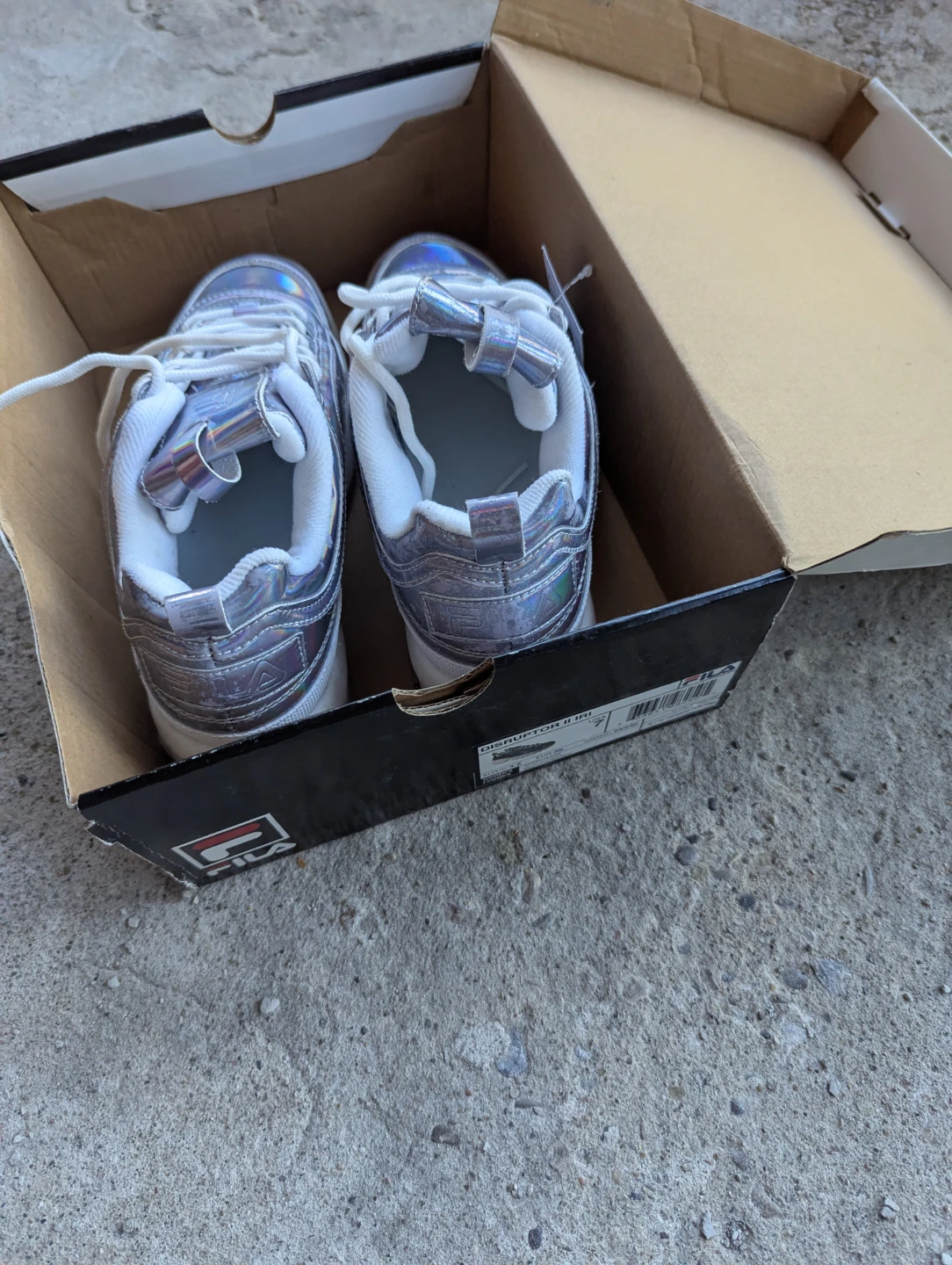 FILA Disruptor II IRI – Women's Metallic Iridescent Sneakers - photo 5