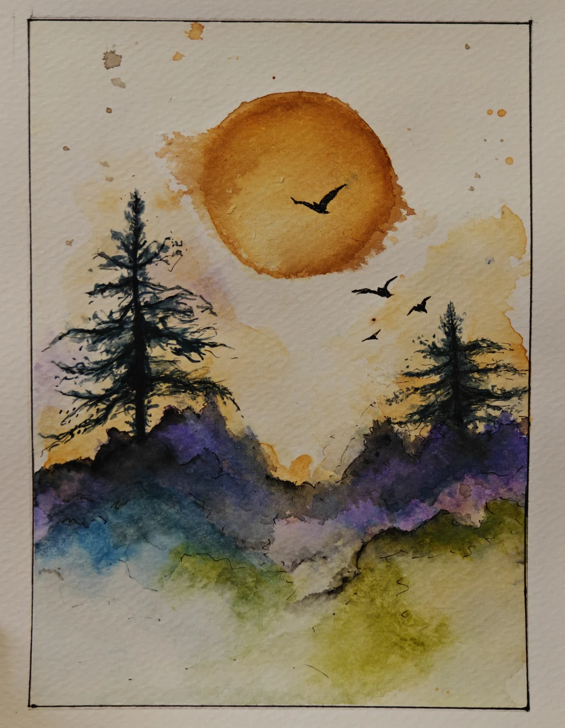 Melancholia | Handmade Watercolor Painting