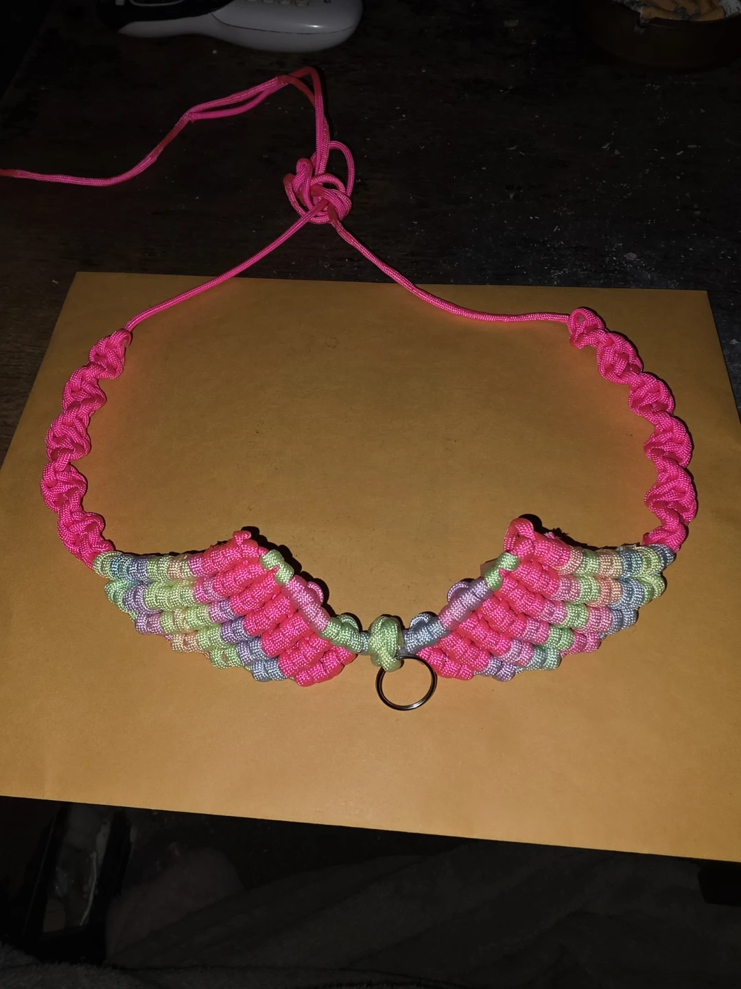 Handmade Paracord Wing Necklace and Dog Collar