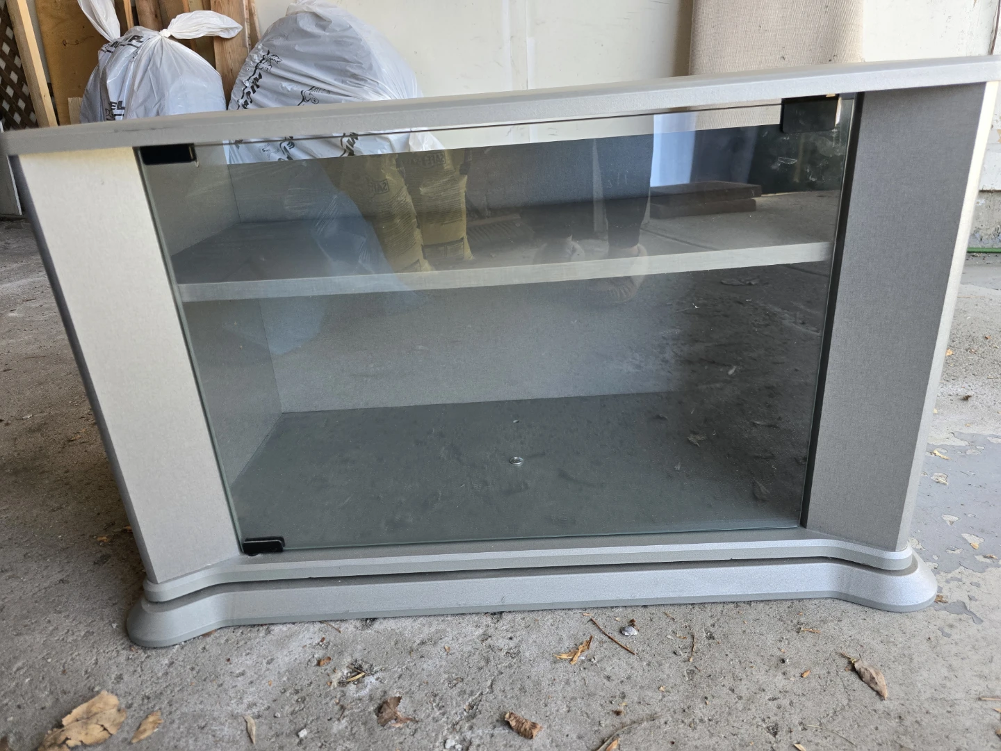FREE Swivel TV Stand with Glass Door