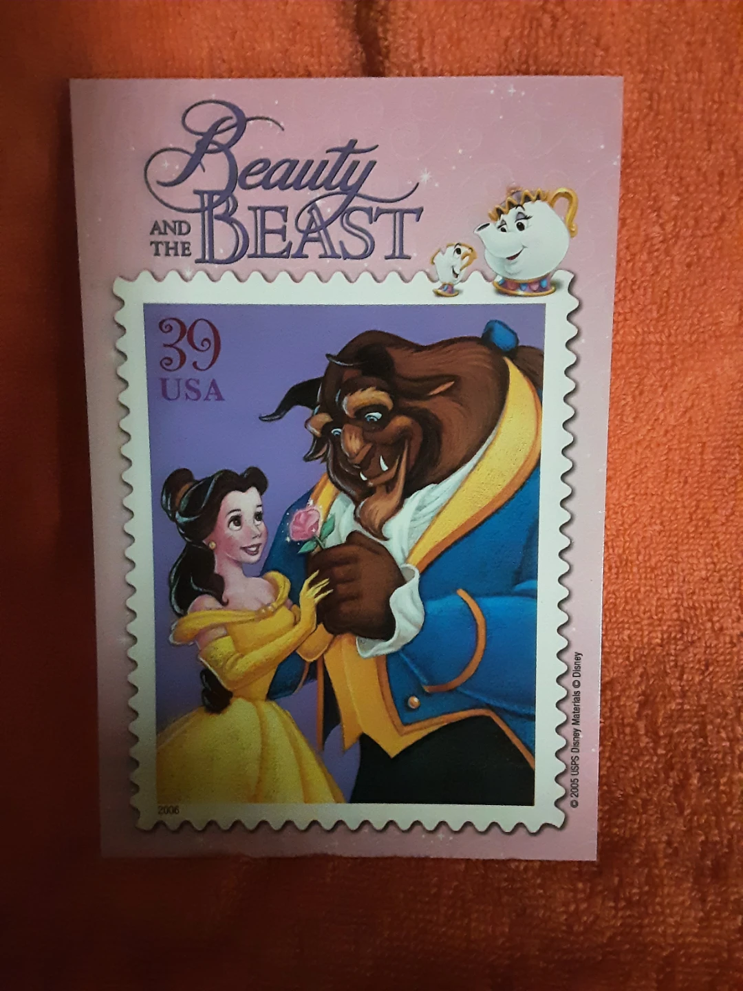 Disney Beauty and the Beast Postcard
