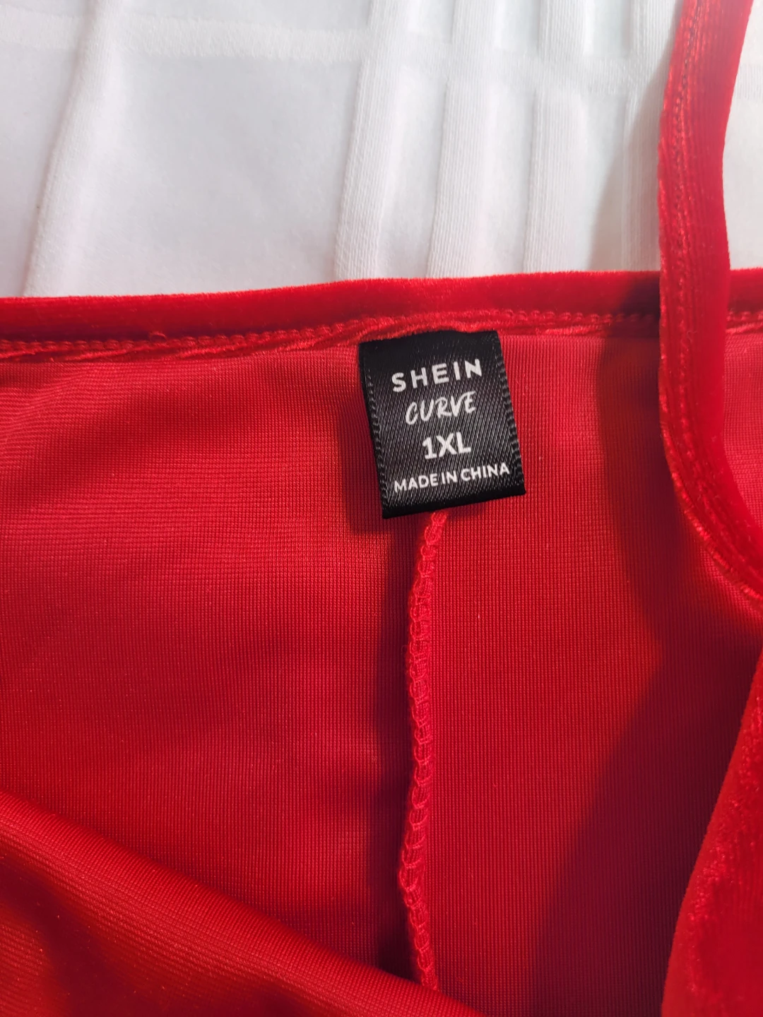Shein Curve Red Velvet Slip Dress - photo 3