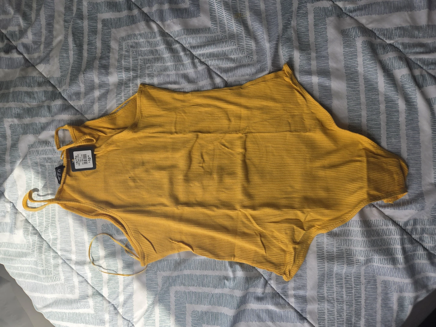 Yellow Ribbed Bodysuit
