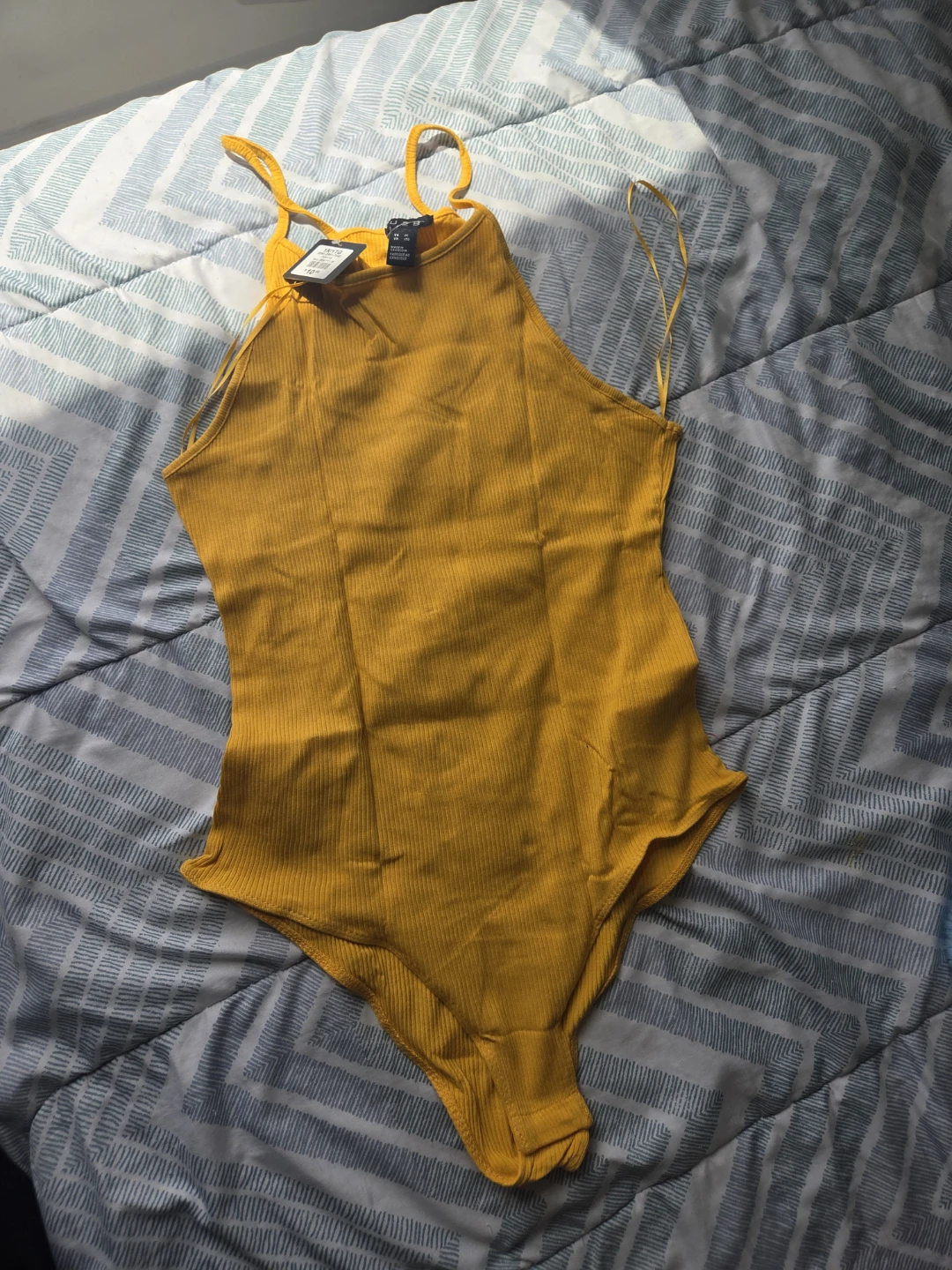 Yellow Ribbed Bodysuit - photo 2