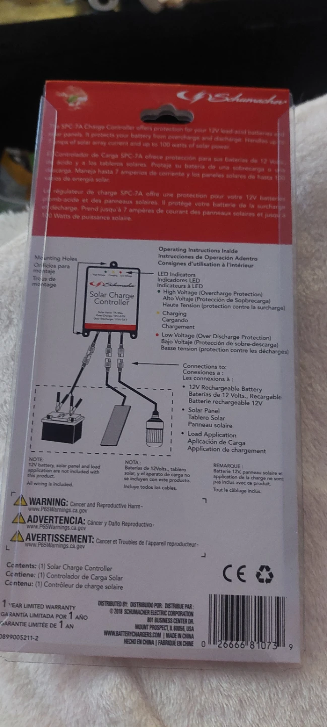 Schumacher SPC-7A Solar Charge Controller - photo 3