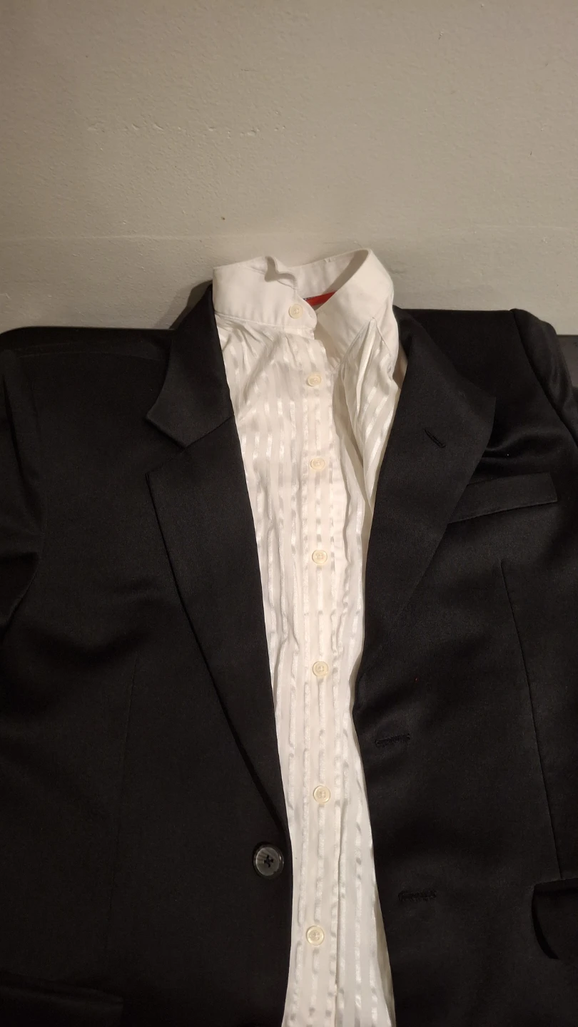 Men's M Black Blazer with white shirt and black Trouser