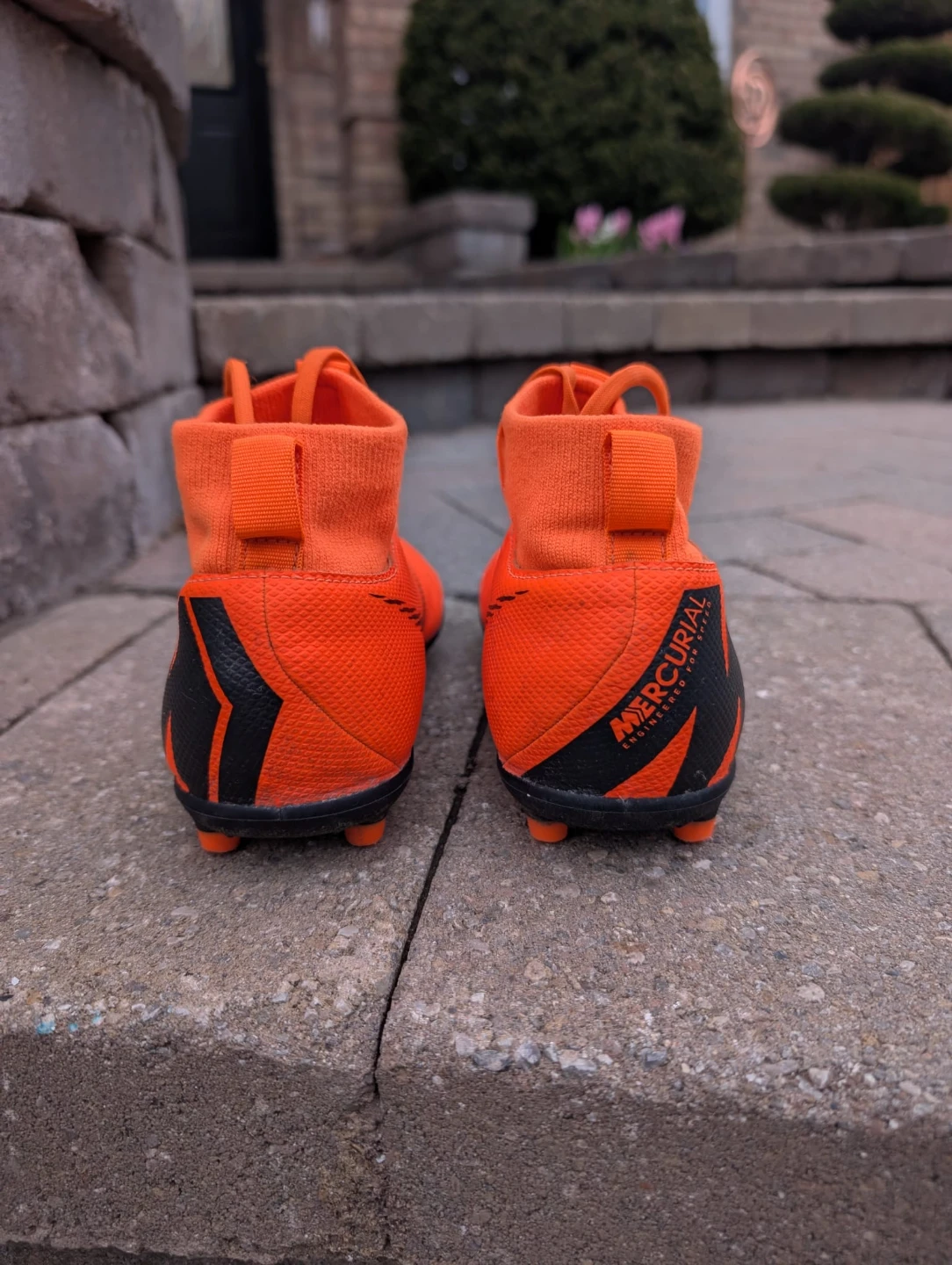 Nike Mercurial soccer cleats shoes orange -  Size 5.5Y - photo 4