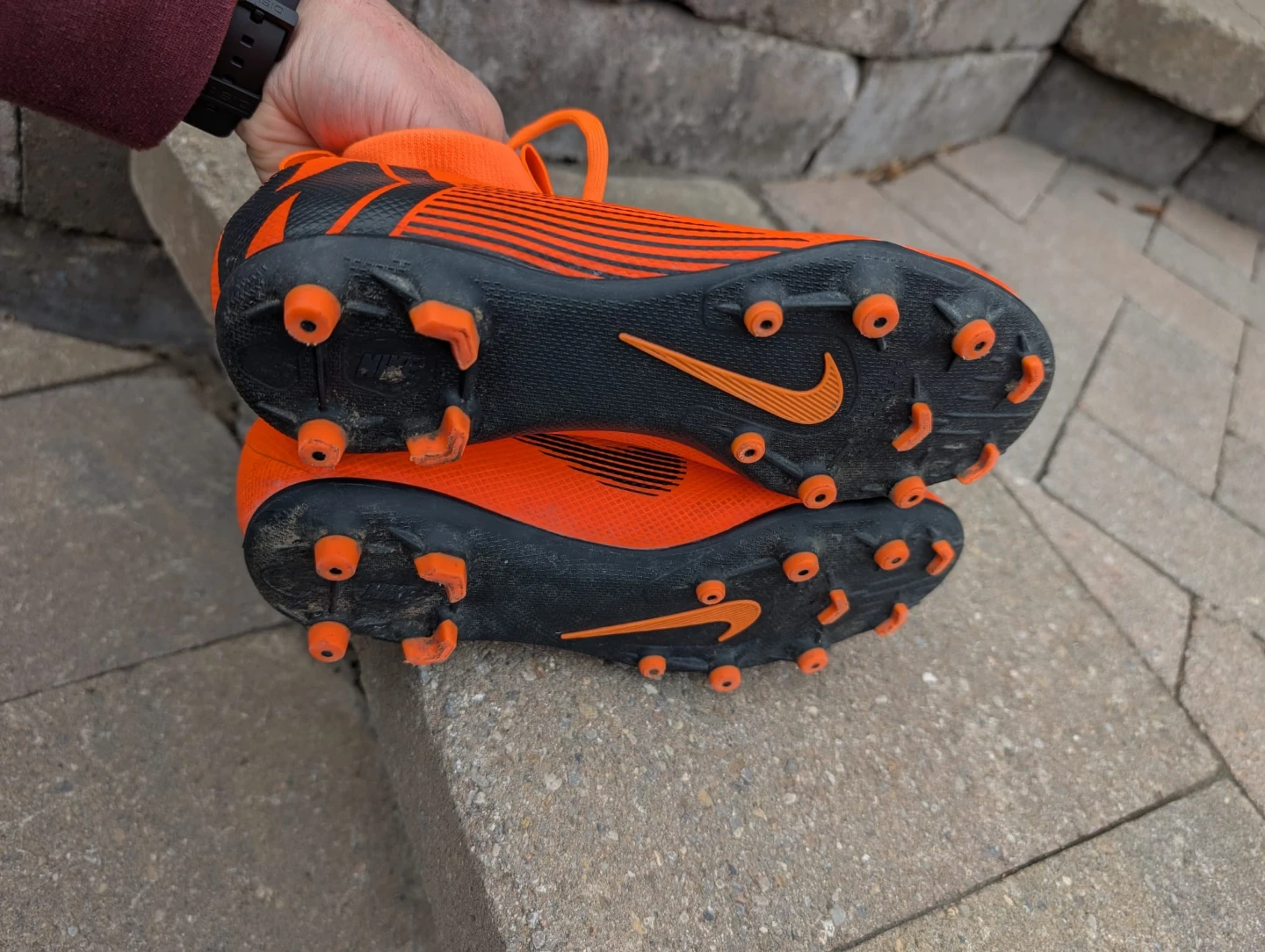 Nike Mercurial soccer cleats shoes orange -  Size 5.5Y - photo 5