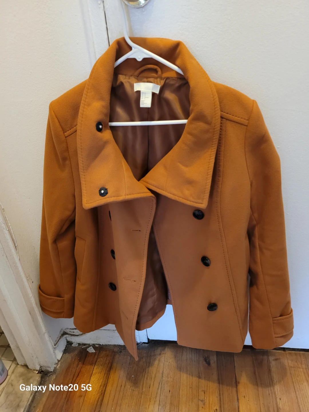 H&M Brown Double-Breasted Peacoat - photo 2