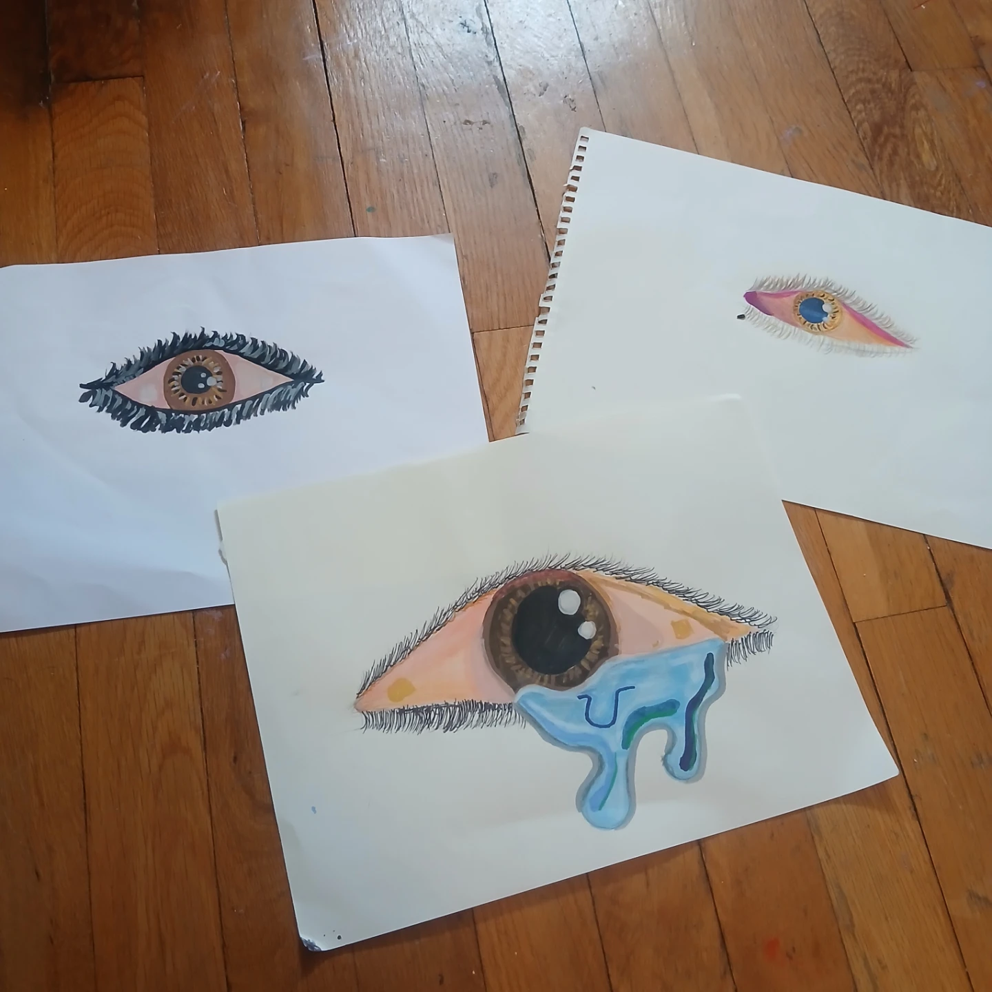 Set of 3 Eye Drawings