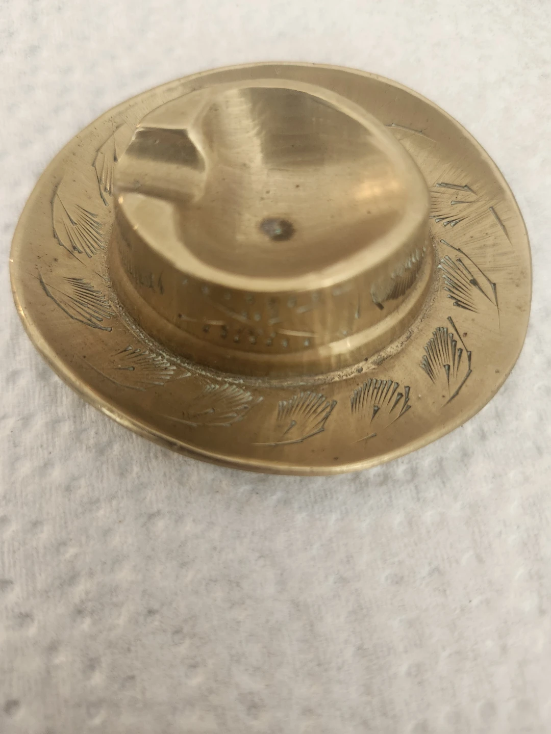 Brass Cowboy Hat Ashtray - photo 2