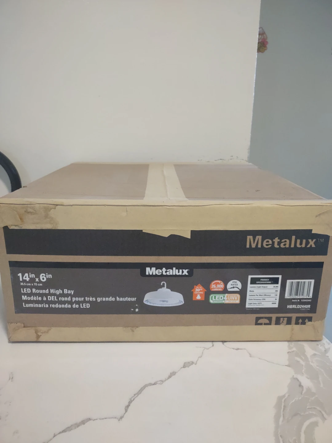 Metalux 14in x 6in LED Round High Bay Light