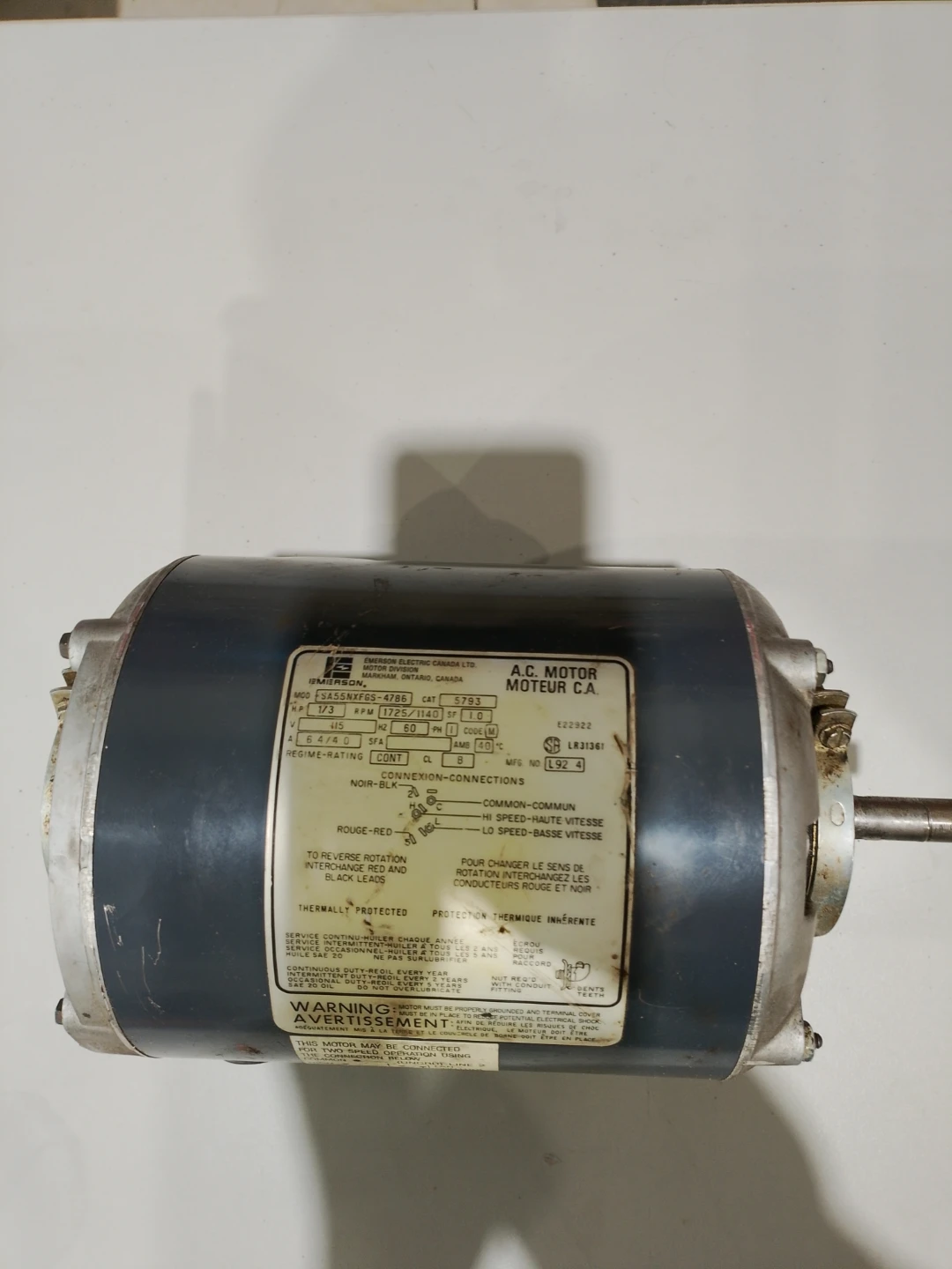 1/3 hp motor