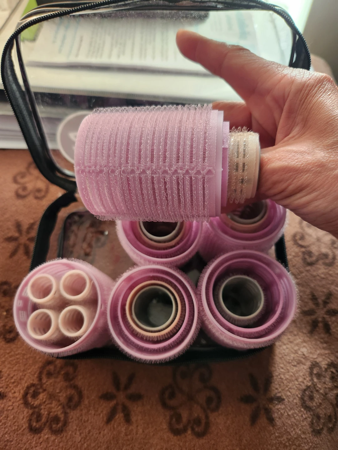 Pink Hair Rollers Set with Case - photo 3