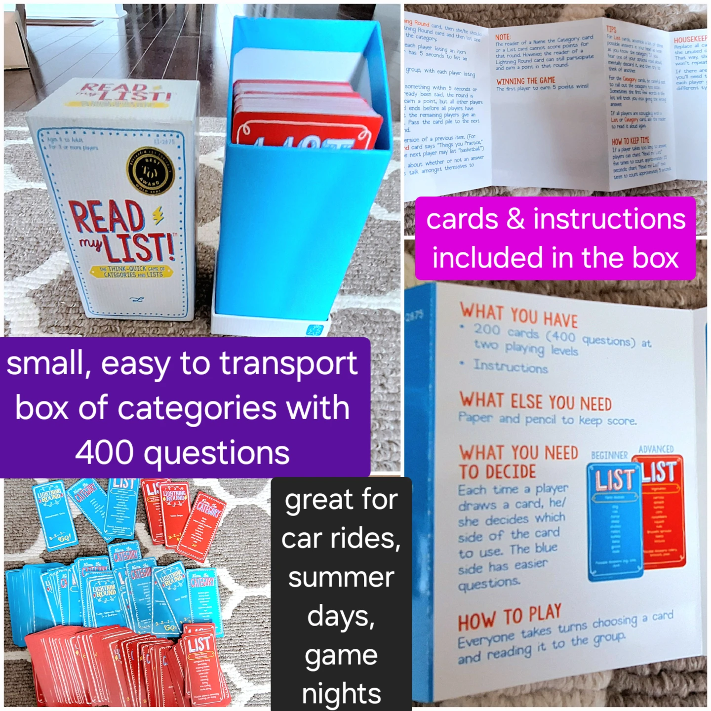 Read My Lists game - NEW easy to play anywhere game - photo 2