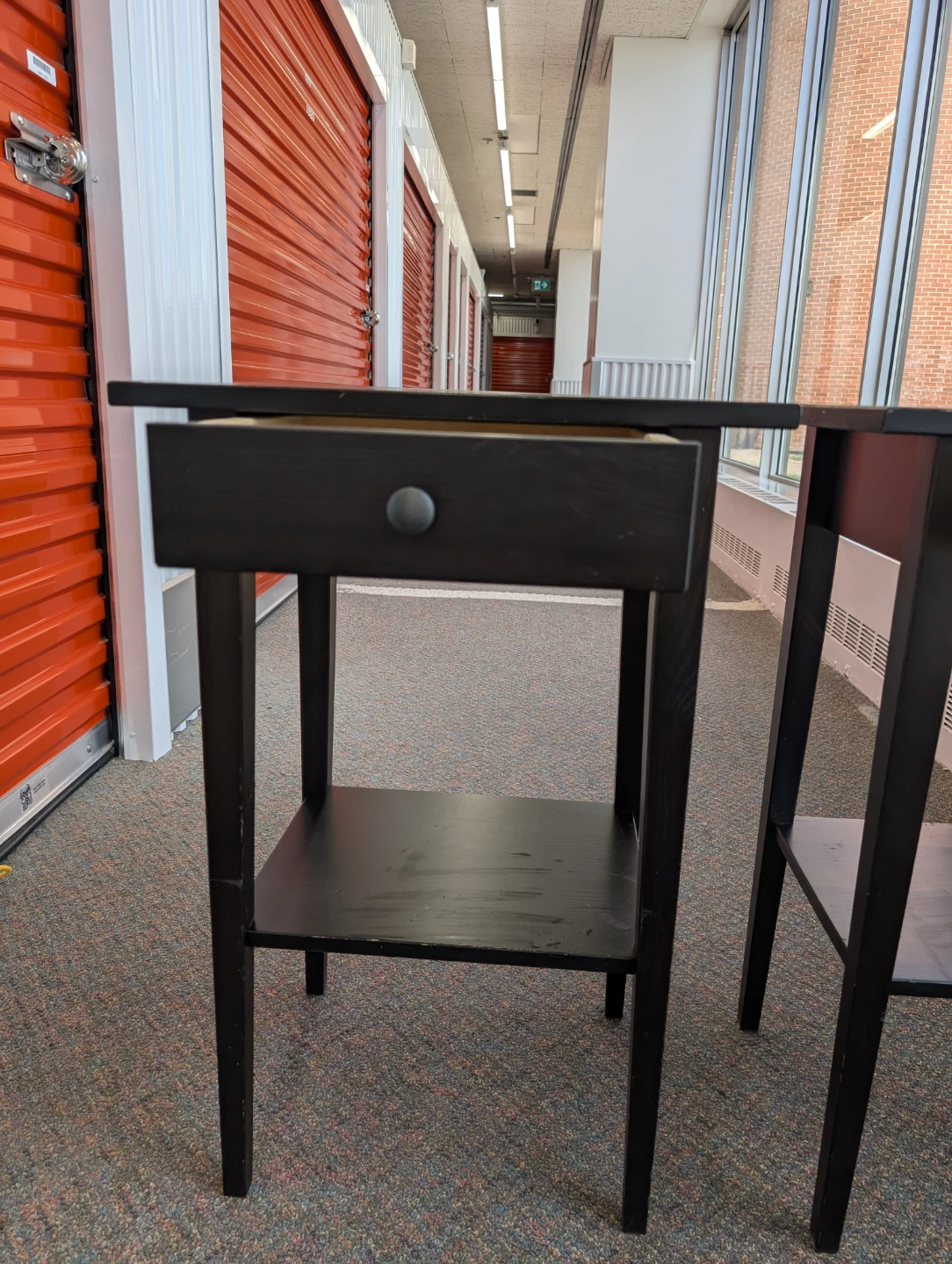 Black End Tables with Drawer and Shelf (Set of 2) - photo 5