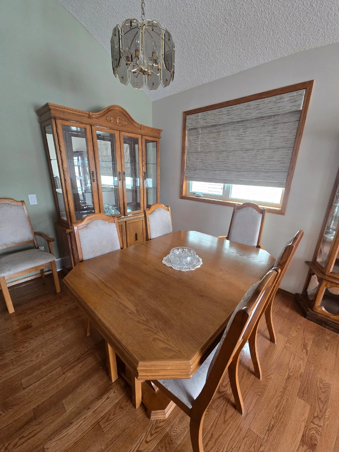 Solid Oak Dining Table with 6 Chairs