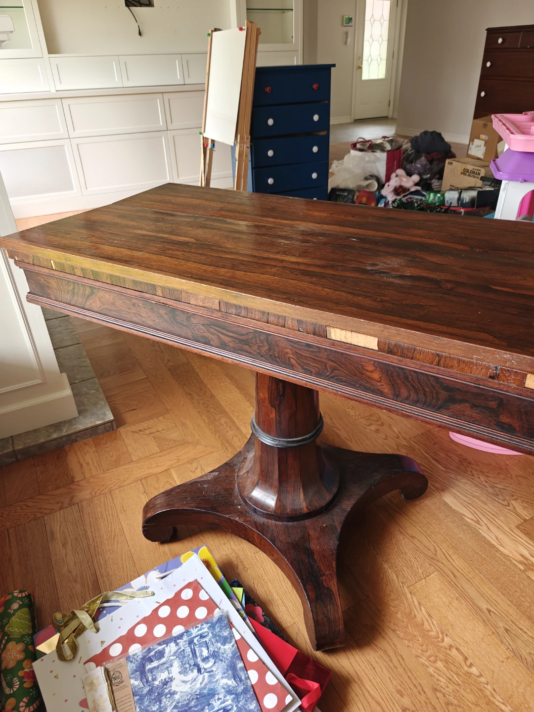Antique Extendable Games Table - photo 3