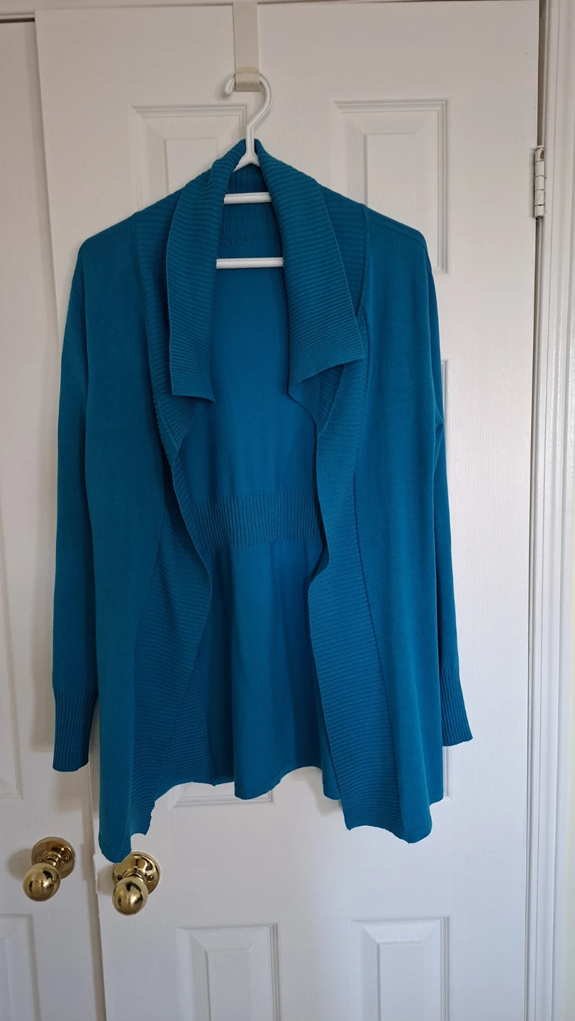 Teal Cardigan Sweater