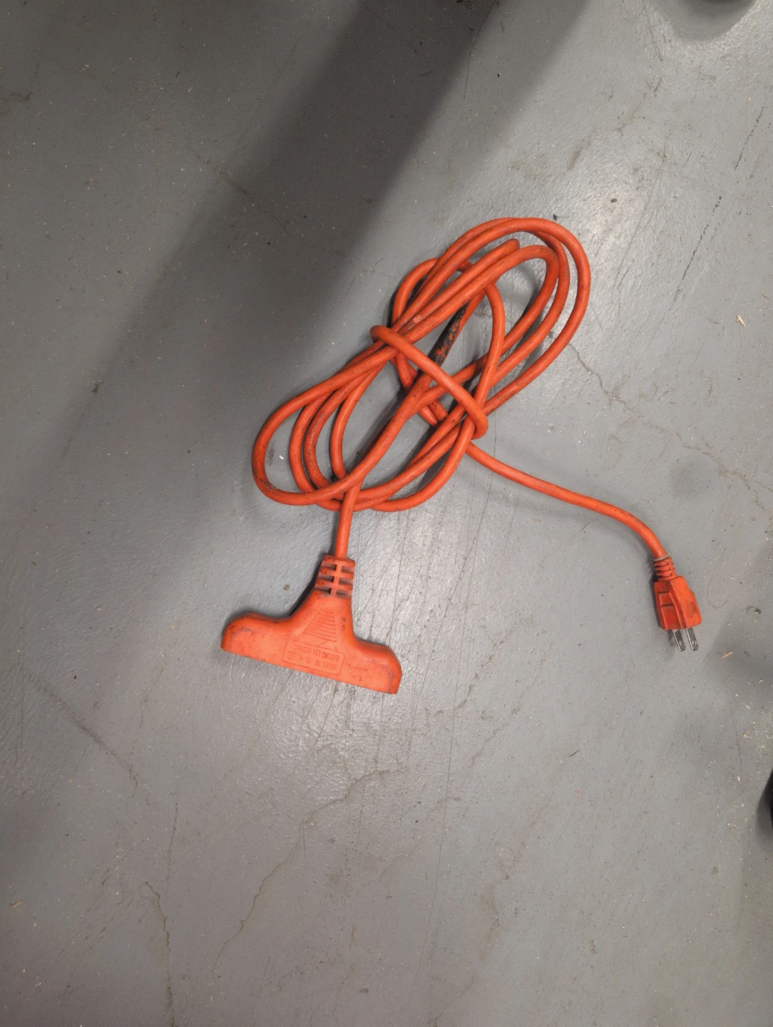 Orange 3-Outlet Extension Cord