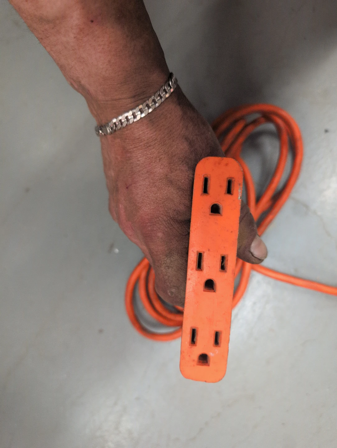 Orange 3-Outlet Extension Cord - photo 2