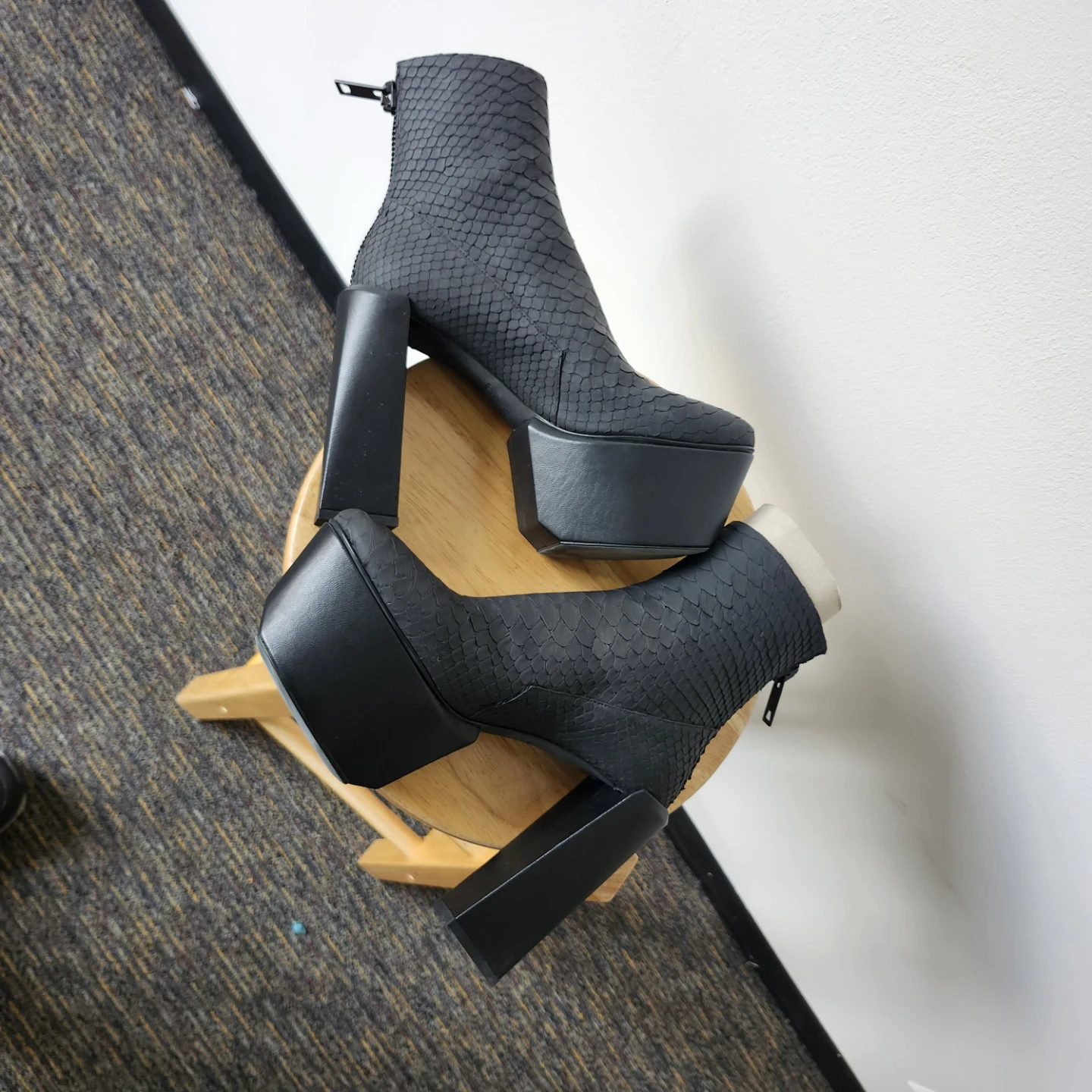 HAIKI Black Platform Chunky Heel Boots - photo 3