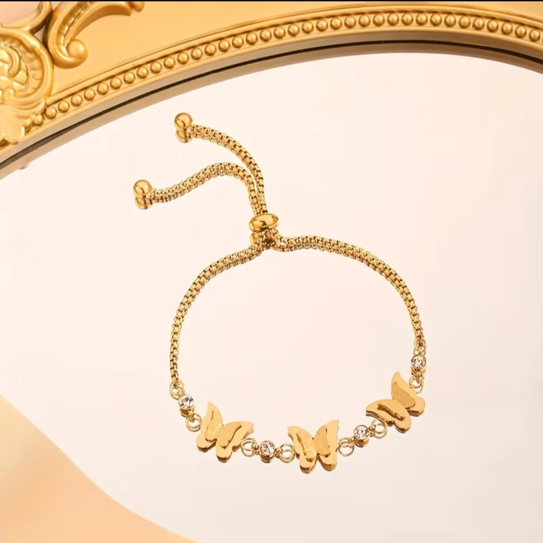 Golden Butterfly Bracelet. *Brand New* - photo 2