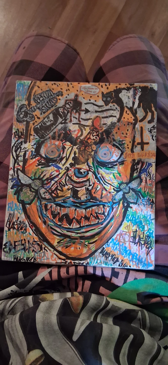 Abstract Art Canvas Painting *double sided* - photo 2