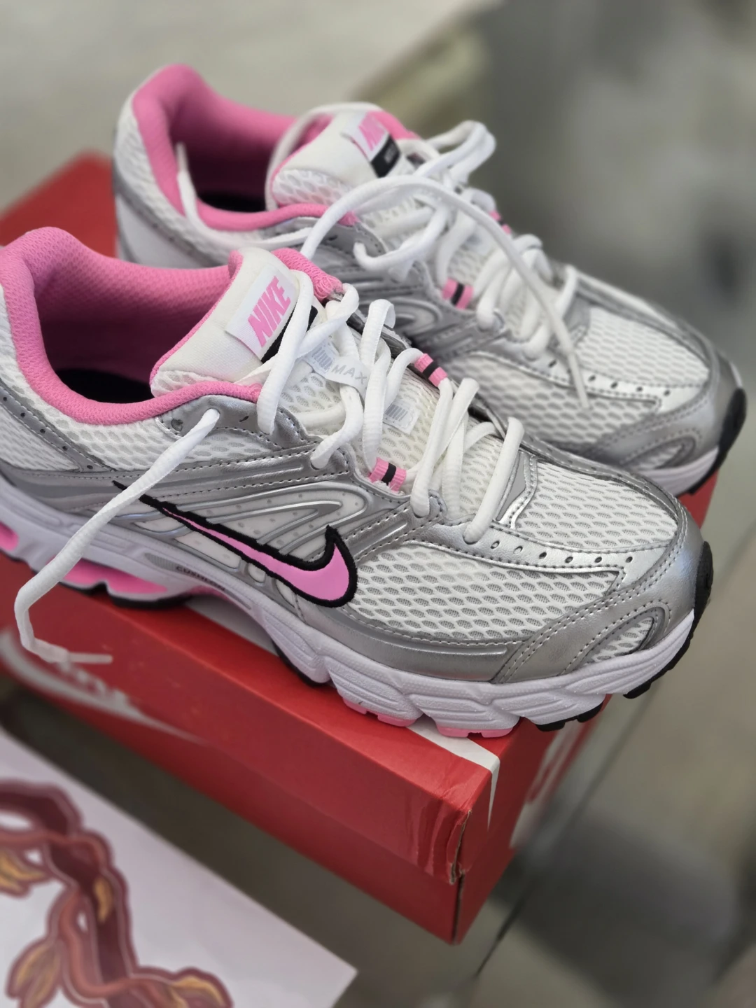 Nike Moto 2K Women's Running Shoes White/Pink/Silver - photo 4