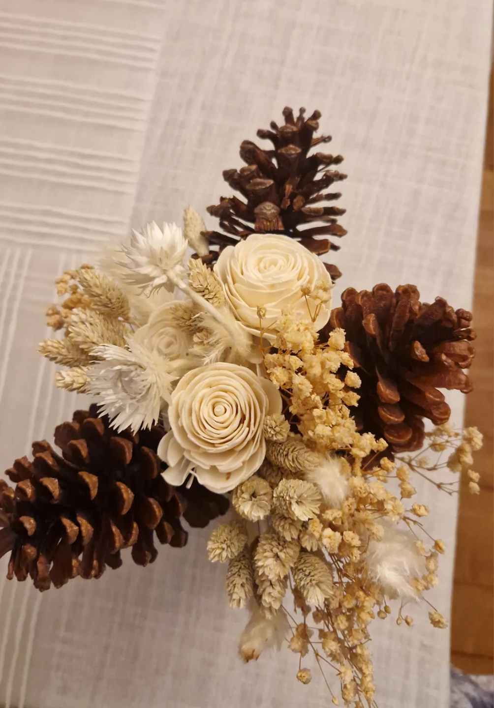 Dried Flower Arrangement with Pinecones - photo 2