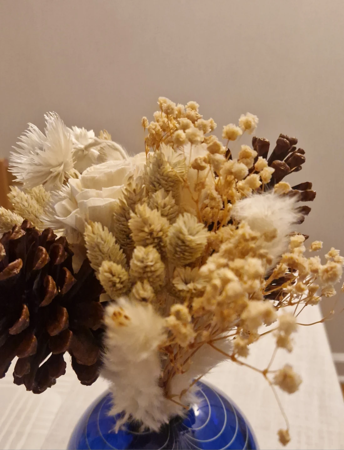 Dried Flower Arrangement with Pinecones - photo 3