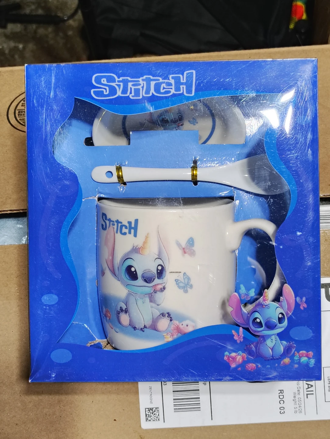 Disney Stitch Mug and Spoon Set