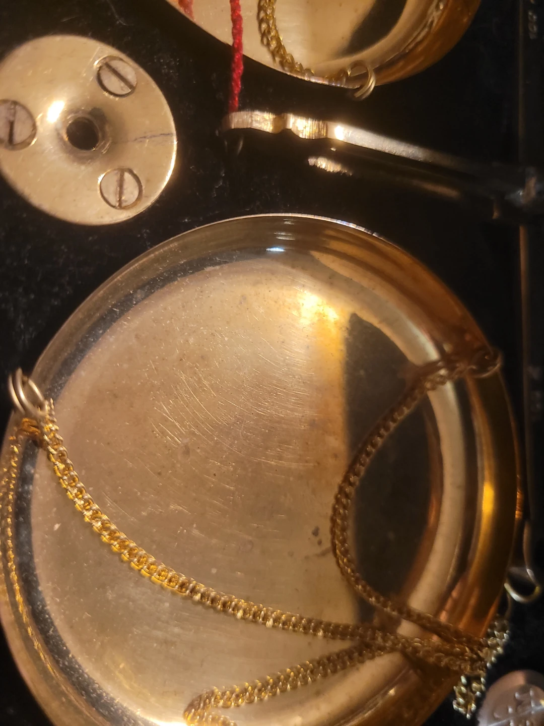 Vintage Brass Scale Set with Weights - photo 2
