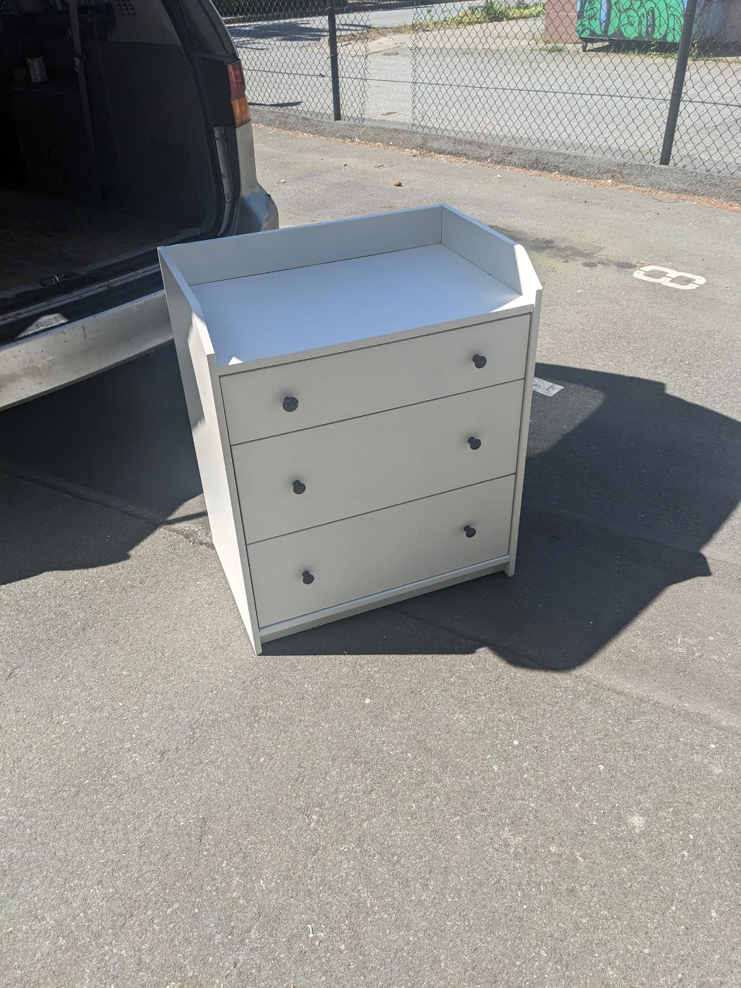 White 3-Drawer Dresser - photo 2