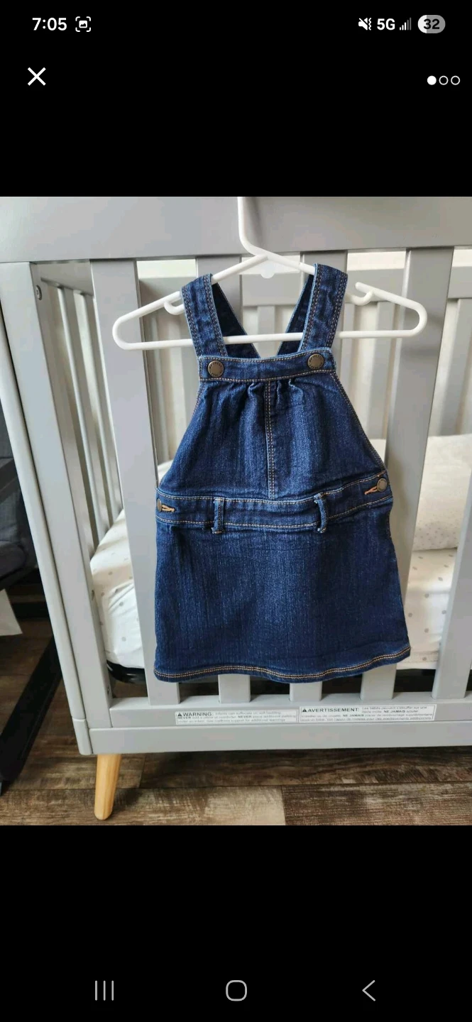12-18 month Overall jean dress