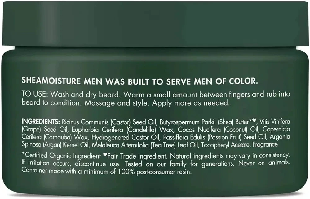 Shea Moisture Men's Beard Balm Maracuja Oil & Shea Butter 4 oz - photo 3