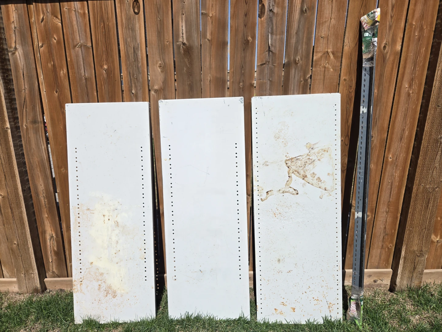 White Metal Shelving Panels with Hardware