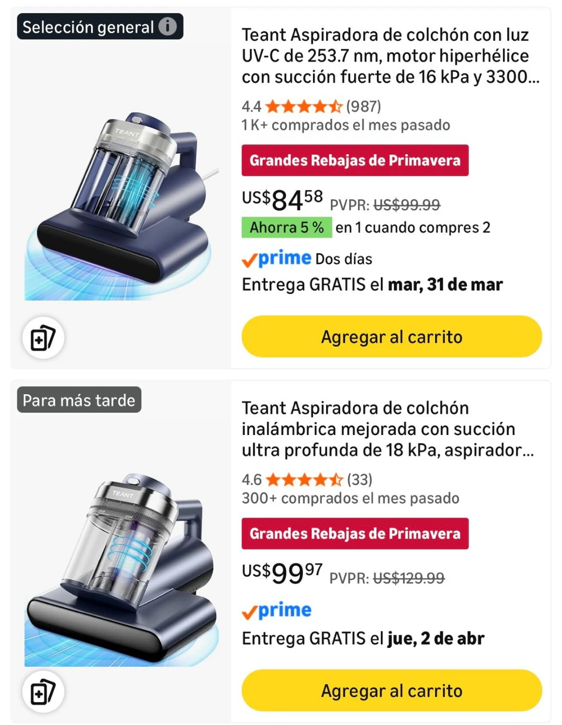 Teant Mattress Vacuum with UV-C Light