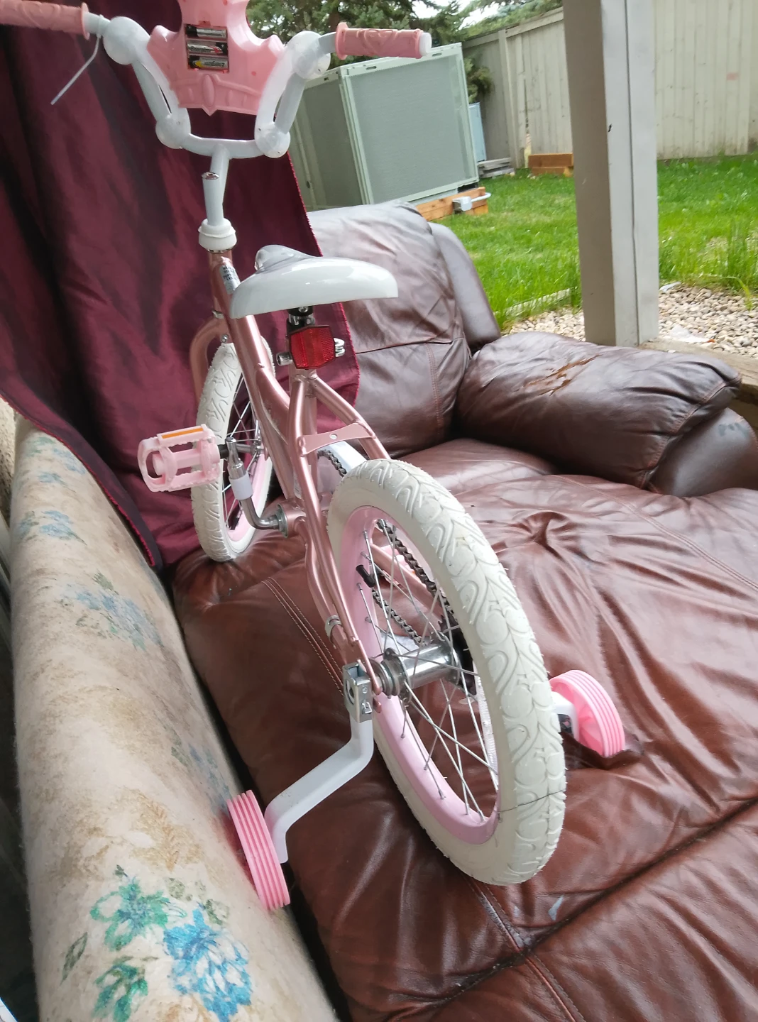 Pink Kids Bicycle with Training Wheels