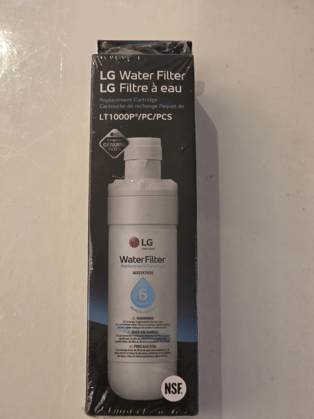 LG Water Filter Replacement Cartridge LT1000PC