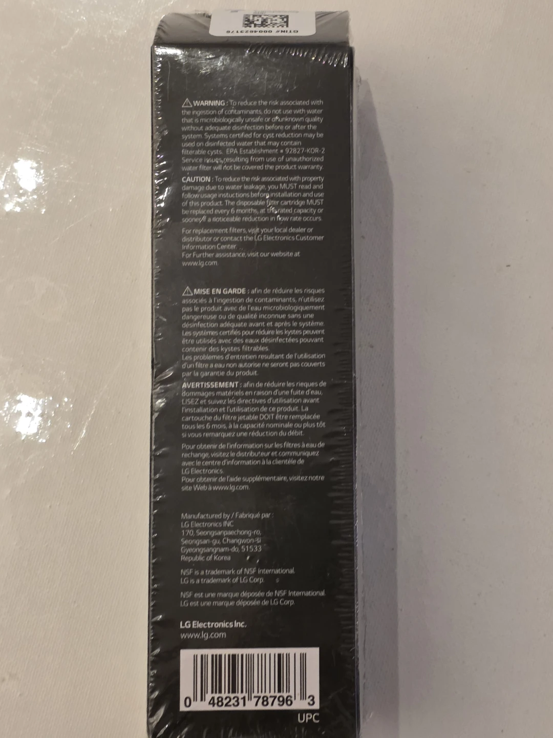 LG Water Filter Replacement Cartridge LT1000PC - photo 3