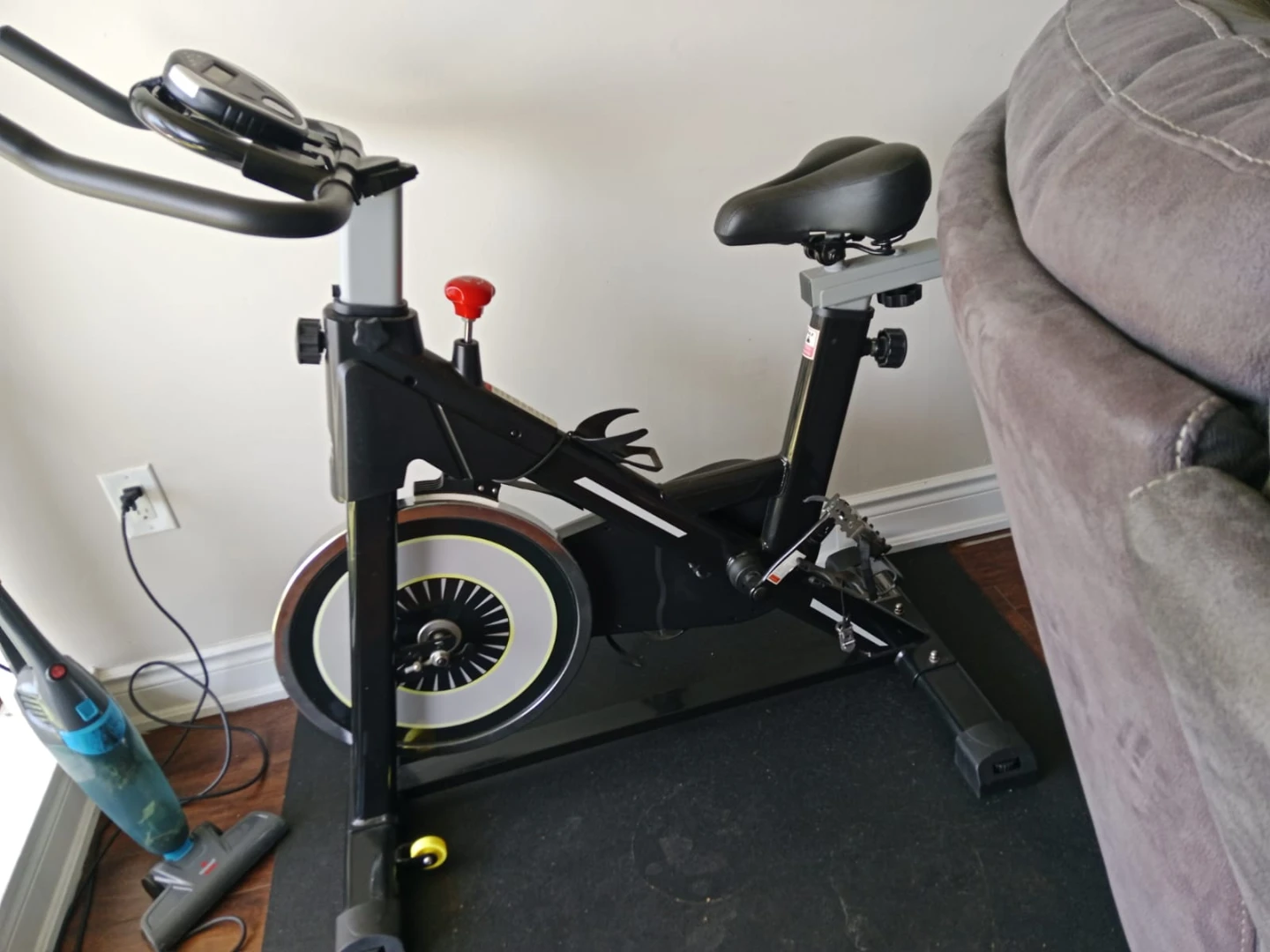 Black Spin Bike with Digital Display